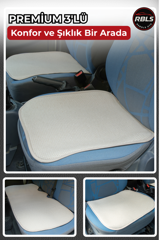 KİLİM DOKUMA TERLETMEZ %100 PAMUK OTO KOLTUK MİNDER SETİ 3'LÜ