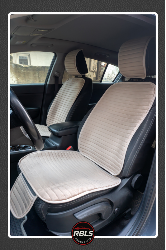 Velur Cepli &Terletmez Oto Koltuk Minder Seti-Koltuk Koruma Kılıfı-Ön ve Arka Koltuk Tam Set (Kopya)