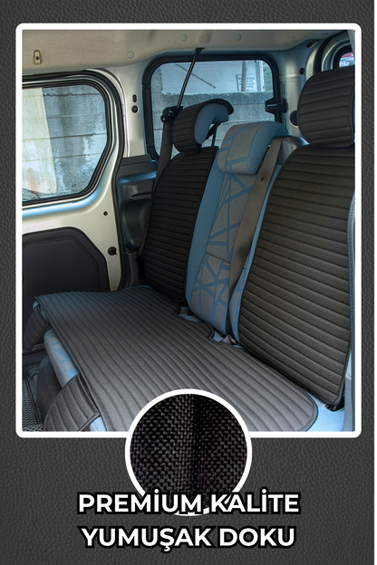 Keten Cepli &Terletmez Oto Koltuk Minder Seti -Koltuk Koruma Kılıfı-Ön ve Arka Koltuk Tam Set