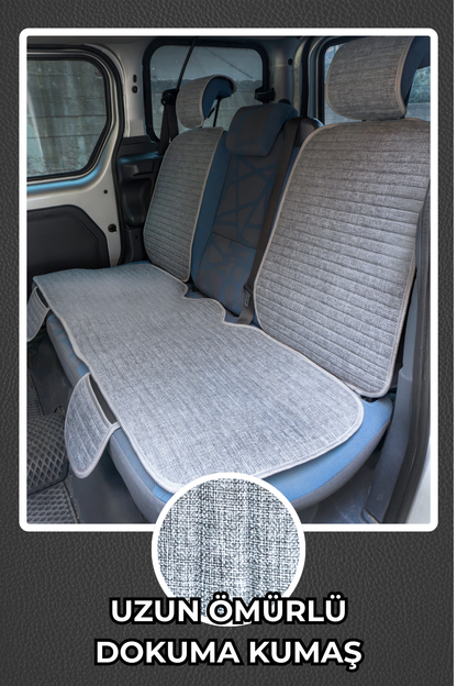 Keten Cepli &Terletmez Oto Koltuk Minder Seti -Koltuk Koruma Kılıfı-Ön ve Arka Koltuk Tam Set (Kopya)