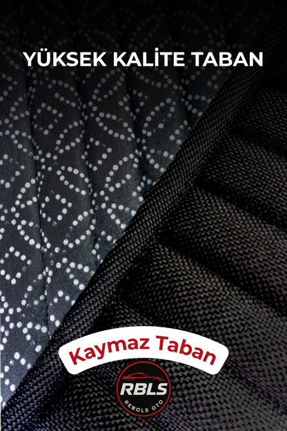 Keten Cepli &Terletmez Oto Koltuk Minder Seti -Koltuk Koruma Kılıfı 3'lü Set