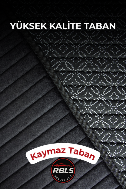 Velur Cepli &Terletmez Oto Koltuk Minder Seti-Koltuk Koruma Kılıfı-Ön ve Arka Koltuk Tam Set