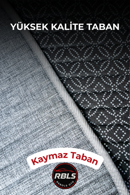 Keten Cepli &Terletmez Oto Koltuk Minder Seti -Koltuk Koruma Kılıfı 3'lü Set