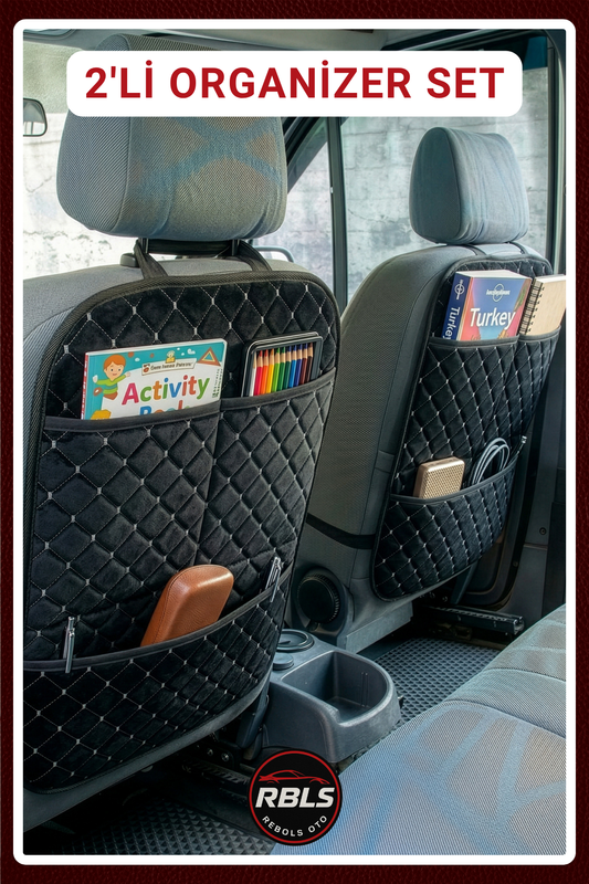 Tay Tüyü Araba Koltuk Arkası Eşya Düzenleyici Organizer Araç İçi Oto Aksesuar Koruyucu Kılıf 2 ADET