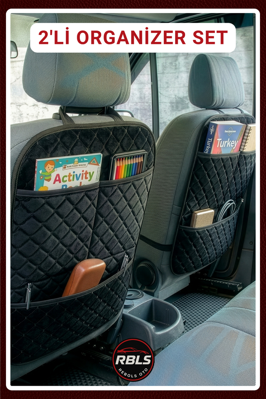 Tay Tüyü Araba Koltuk Arkası Eşya Düzenleyici Organizer Araç İçi Oto Aksesuar Koruyucu Kılıf 2 ADET