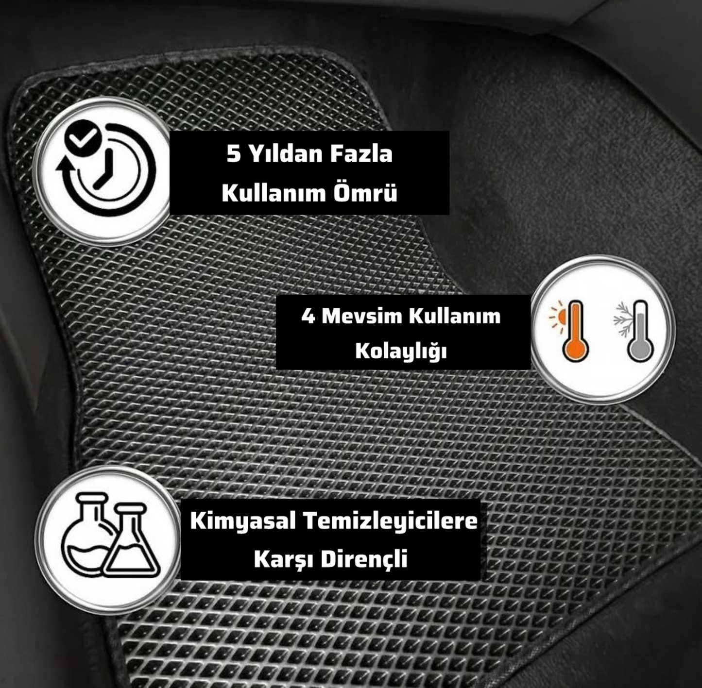 Audi A4 2008-2015 Uyumlu Araca Özel Eva Oto Paspas Takımı