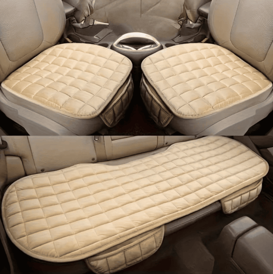 Premium Cepli Ortopedik Oto Koltuk Minder Seti-Koltuk Koruma Kılıfı 3'lü Set