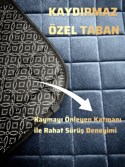 Premium Cepli Ortopedik Oto Koltuk Minder Seti-Koltuk Koruma Kılıfı (3'lü Set)