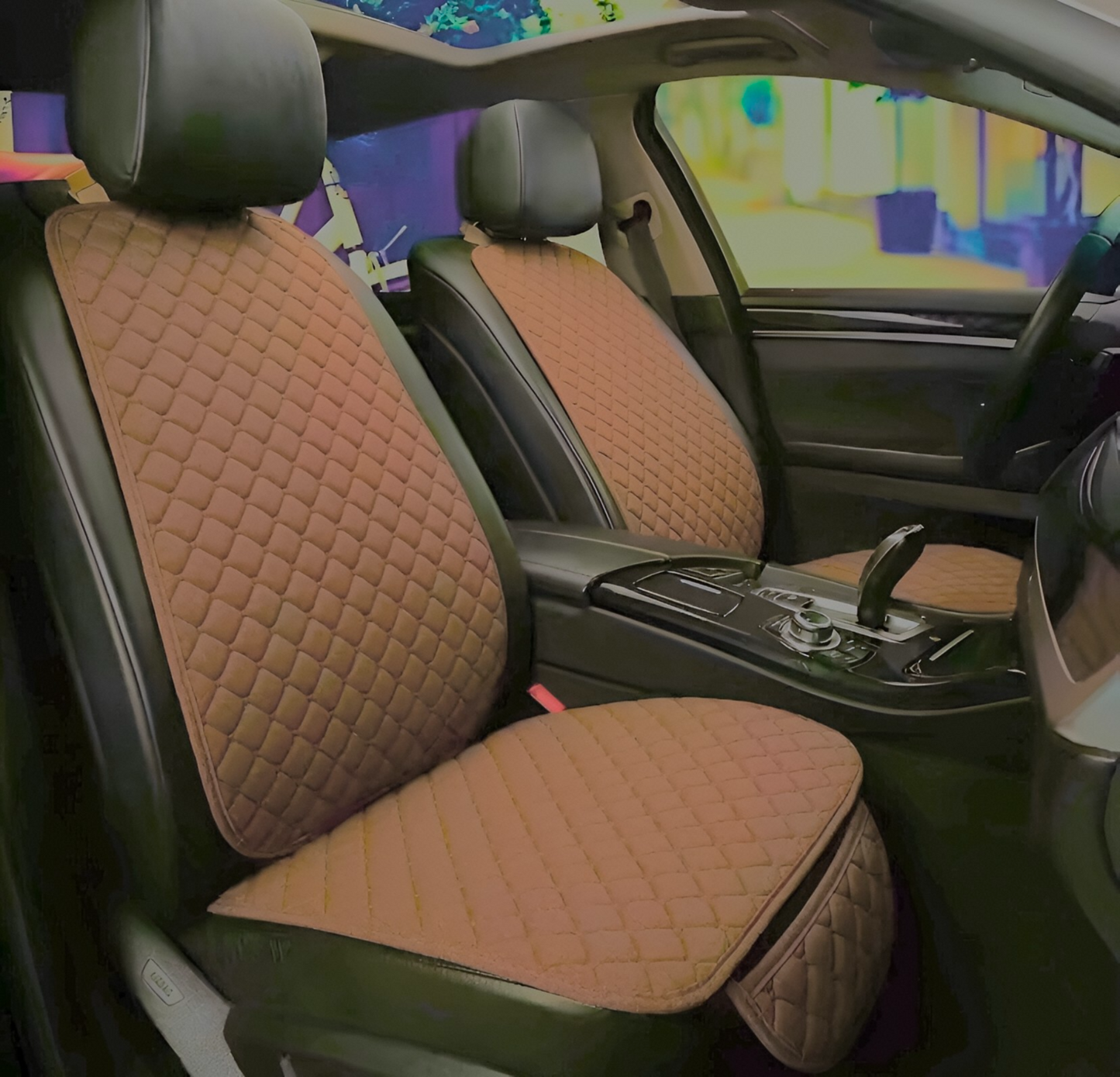 Tay Tüyü Cepli & Terletmez Oto Koltuk Minder Seti - Koltuk Koruma Kılıfı (ÖN-ARKA TAM SET)