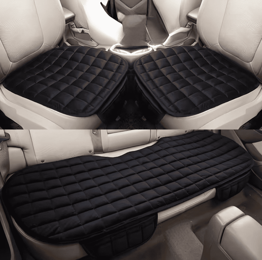 Premium Cepli Ortopedik Oto Koltuk Minder Seti-Koltuk Koruma Kılıfı (3'lü Set)