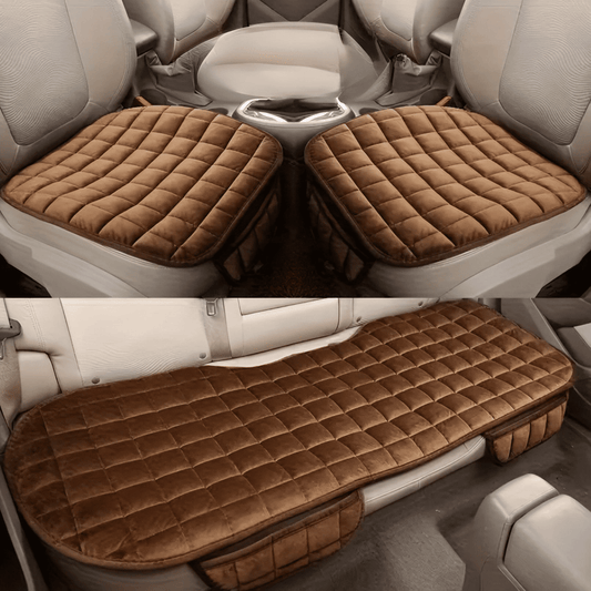 Premium Cepli Ortopedik Oto Koltuk Minder Seti-Koltuk Koruma Kılıfı 3'lü Set