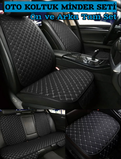 Tay Tüyü Cepli & Terletmez Oto Koltuk Minder Seti - Koltuk Koruma Kılıfı (ÖN-ARKA TAM SET)